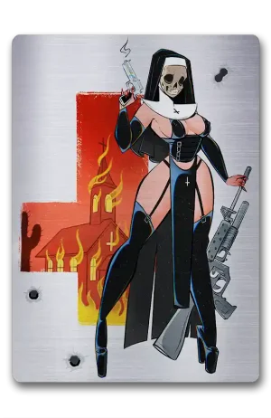 Murder Nun Pyro Metal Card